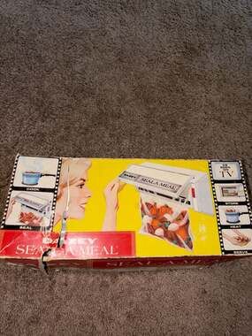 Vintage Dazey Seal-A-Meal Food Sealer with Original Box